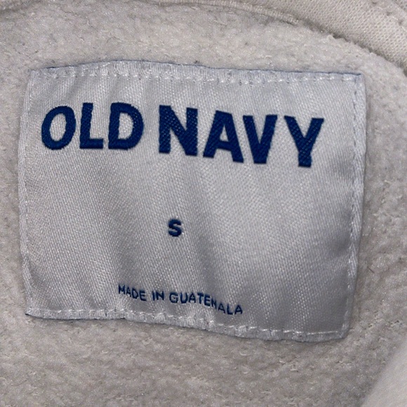 White Old Navy Comfy sweatshirt Warm Winter Hoodie Men’s Small - Picture 2 of 2